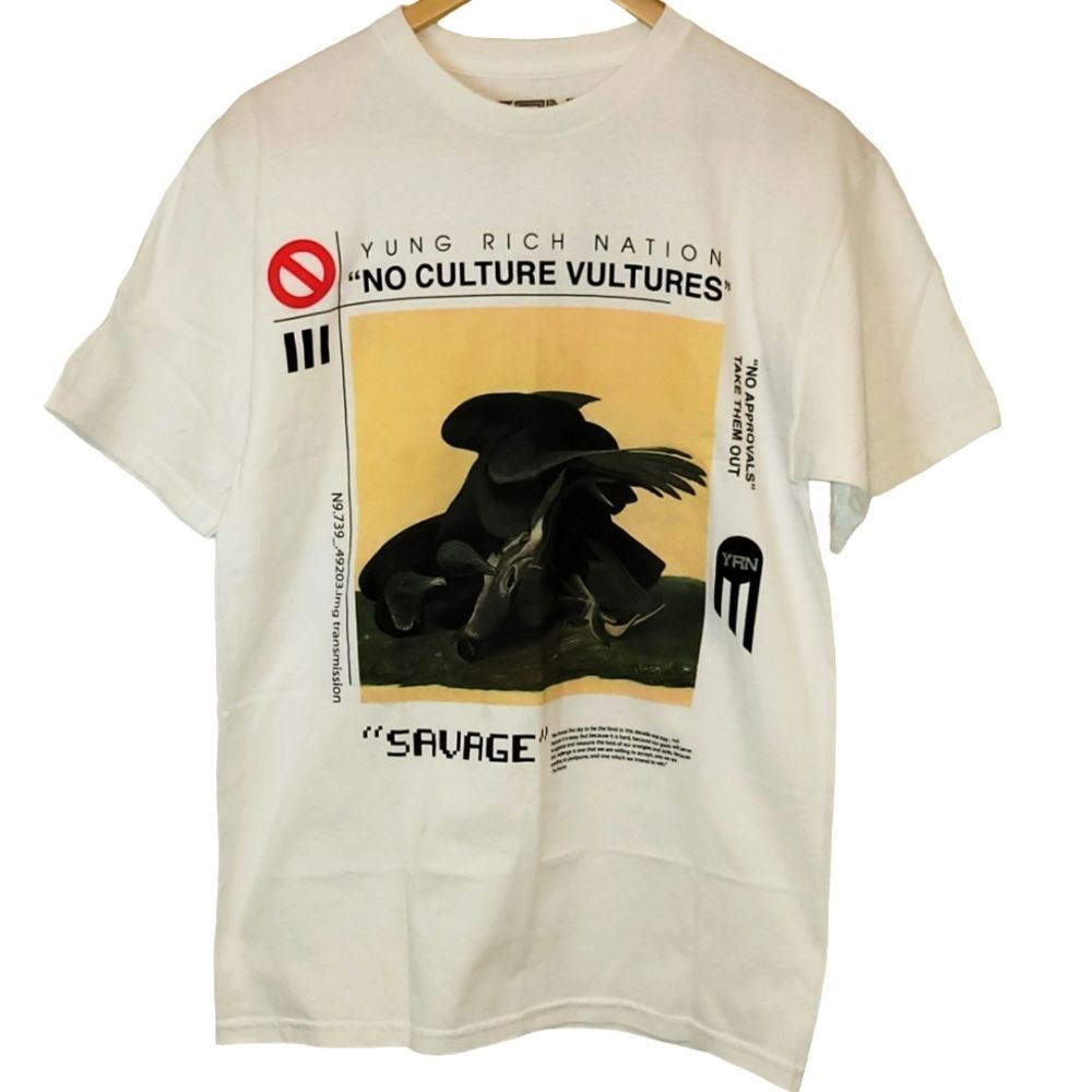 YRN Yung Rich Nation Culture Vulture S/S White Tee Size Medium